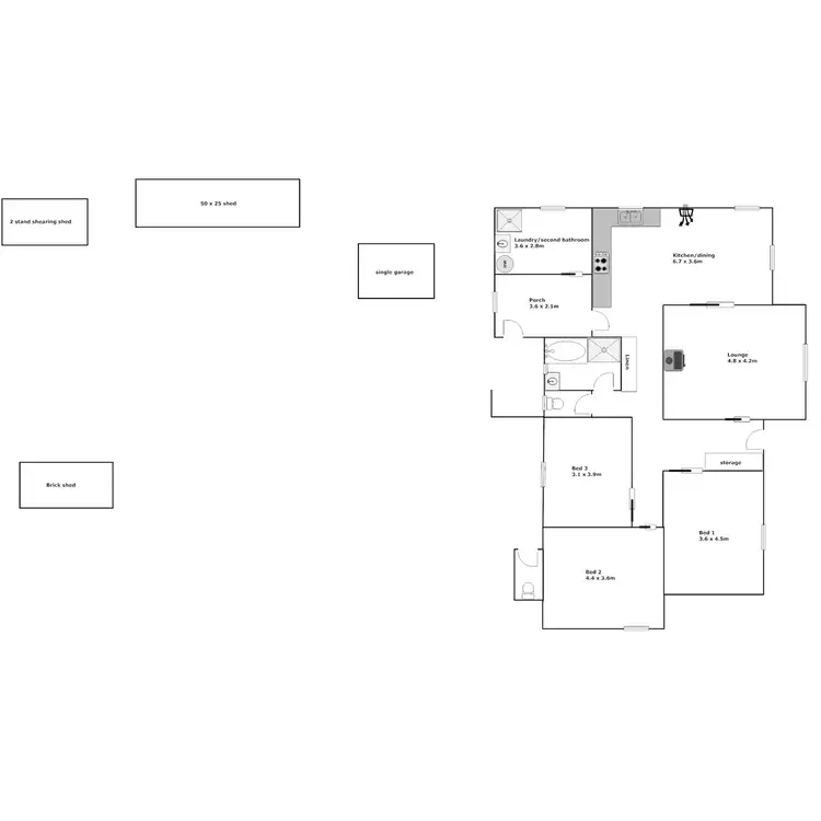 Floorplan of Homely rural property listing, 398 Charlton Gully Road, Charlton Gully SA 5607
