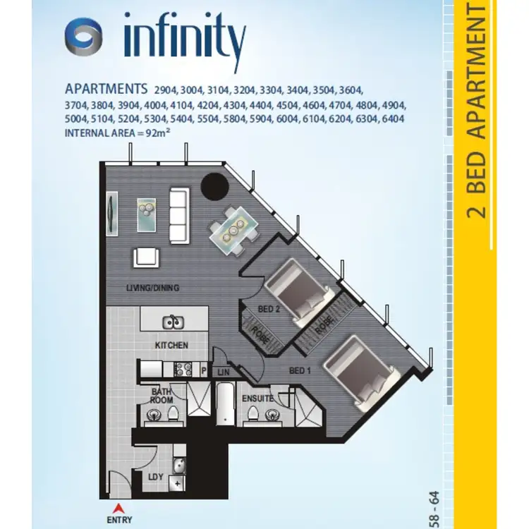 Floorplan of Homely apartment listing, 4504/43 Herschel Street, Brisbane City QLD 4000