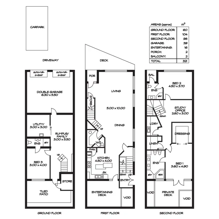 Floorplan of Homely townhouse listing, 10/Jam factory First Lane, St Peters SA 5069