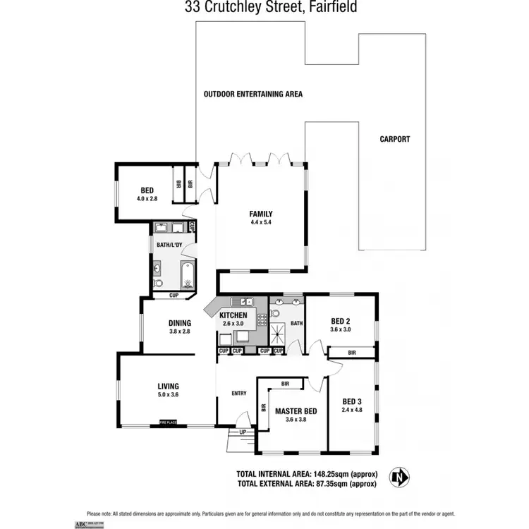 Floorplan of Homely house listing, 33 Crutchley Street, Fairfield QLD 4103