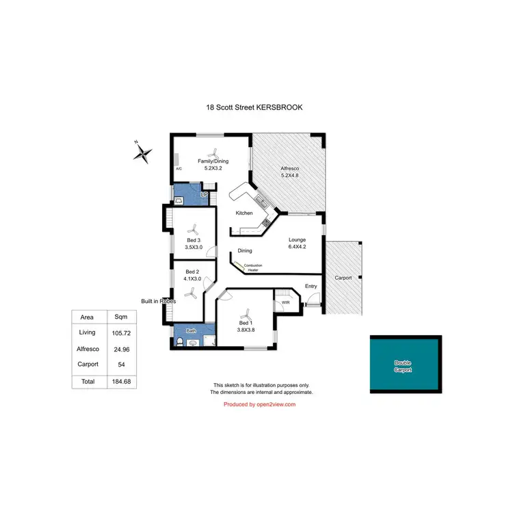 Floorplan of Homely house listing, 18 Scott Street, Kersbrook SA 5231