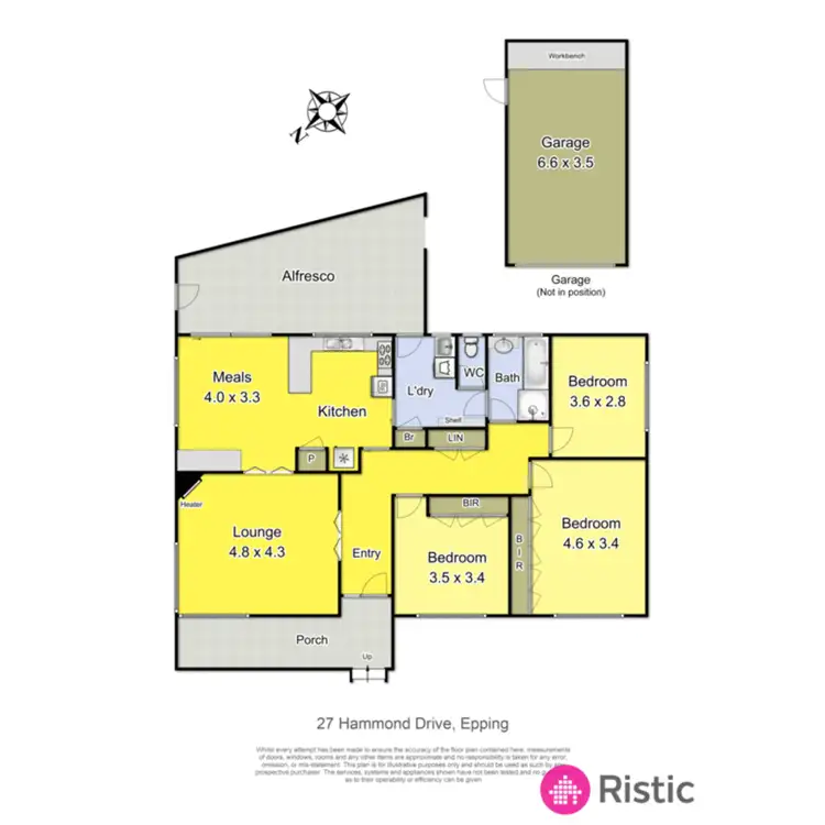 Floorplan of Homely house listing, 27 Hammond Drive, Epping VIC 3076