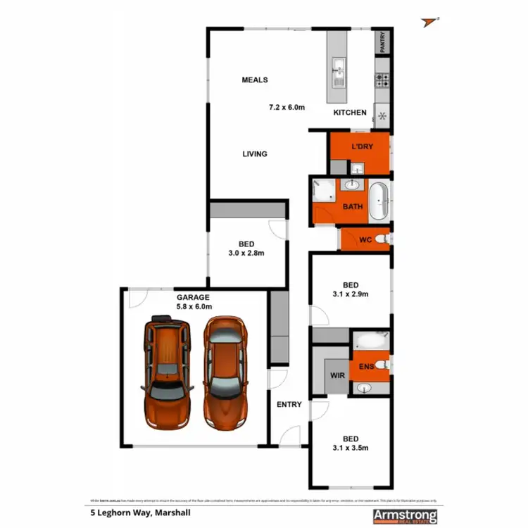 Floorplan of Homely house listing, 5 Leghorn Way, Marshall VIC 3216