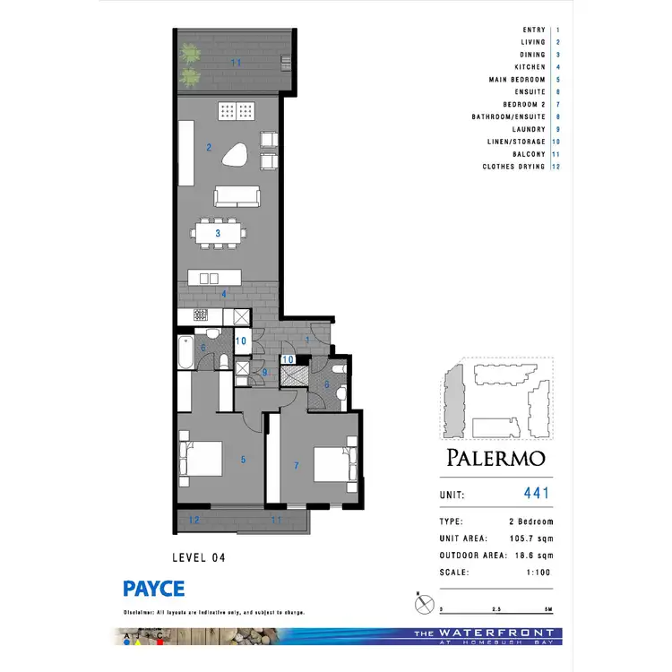 Floorplan of Homely apartment listing, 441/7 Baywater Drive, Wentworth Point NSW 2127