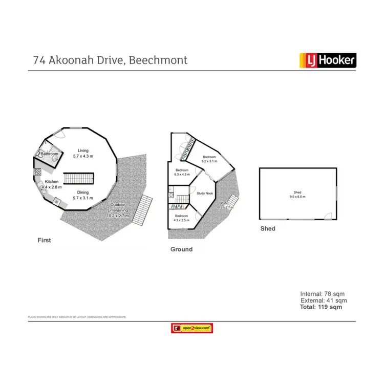 Floorplan of Homely house listing, 74-78 Akoonah Drive, Beechmont QLD 4211