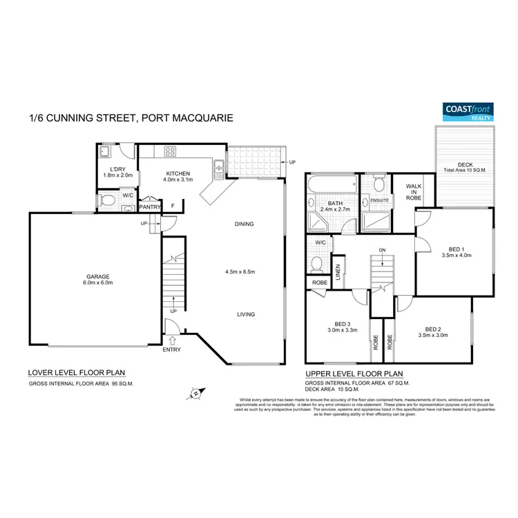 Floorplan of Homely townhouse listing, 1/6 Cunning Street, Port Macquarie NSW 2444