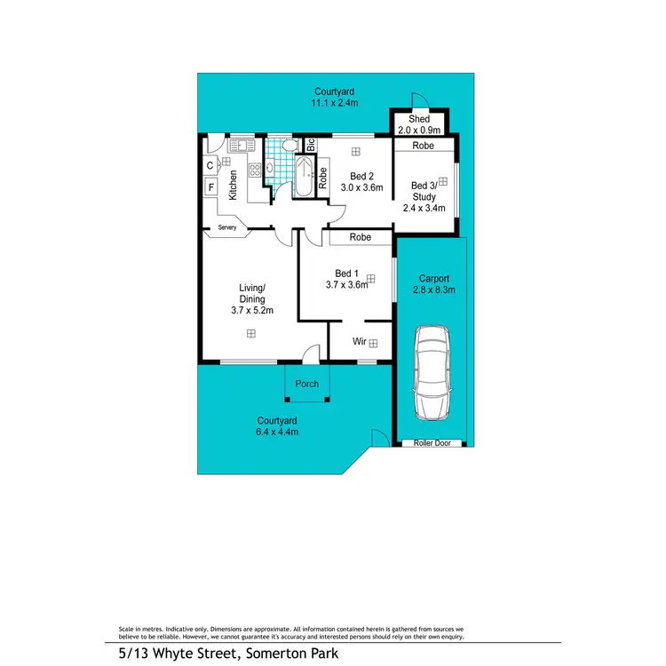 Floorplan of Homely unit listing, 5/13 Whyte Street, Somerton Park SA 5044