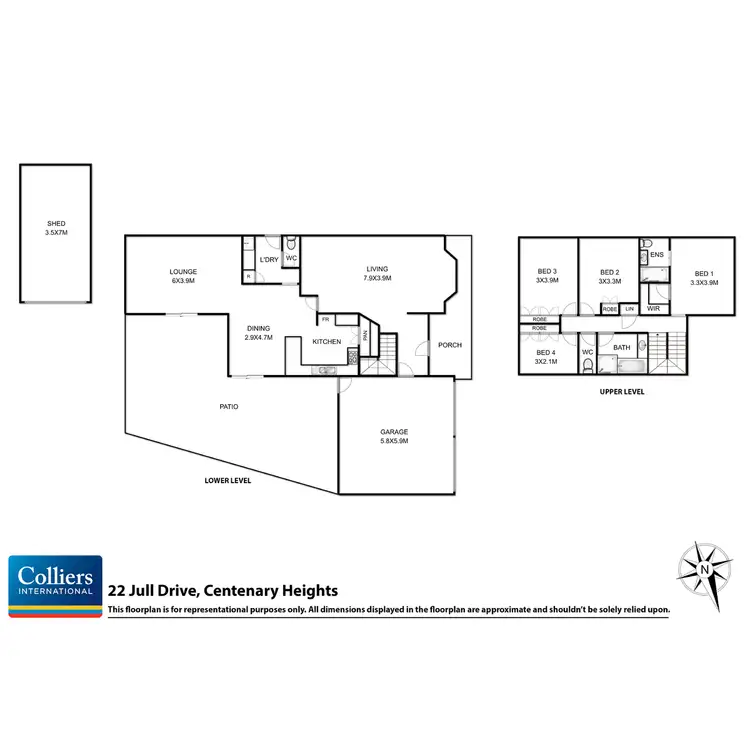 Floorplan of Homely house listing, 22 Jull Drive, Centenary Heights QLD 4350