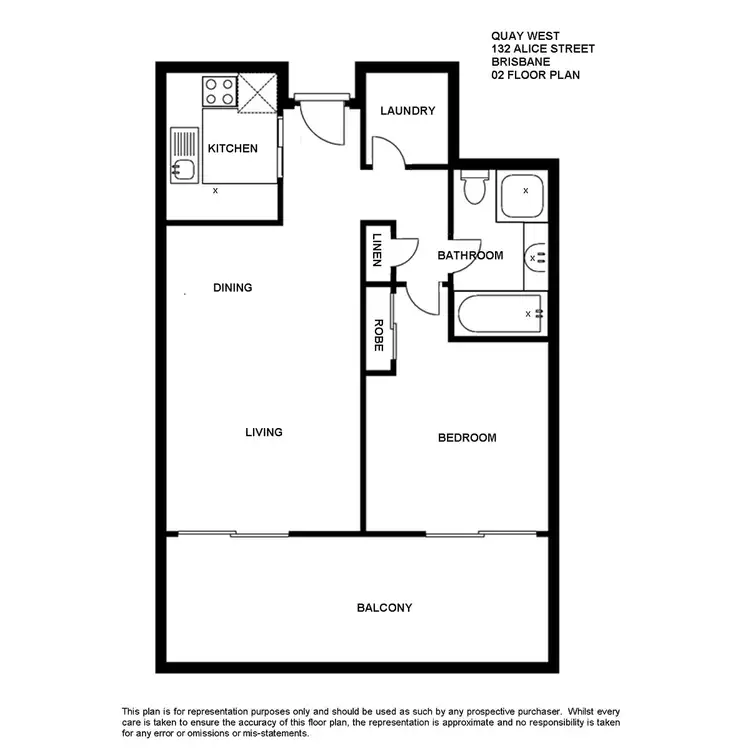 Floorplan of Homely apartment listing, 1502/132 Alice Street, Brisbane City QLD 4000