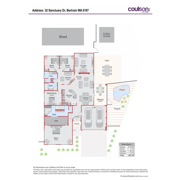 Floorplan of Homely house listing, 32 Sanctuary Drive, Bertram WA 6167