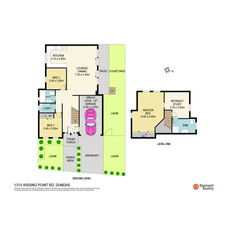 Floorplan of Homely townhouse listing, 1/315 Kissing Point Road, Dundas NSW 2117