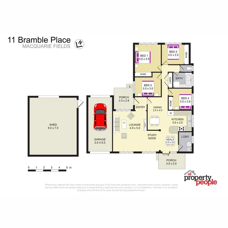 Floorplan of Homely house listing, 11 Bramble Place, Macquarie Fields NSW 2564