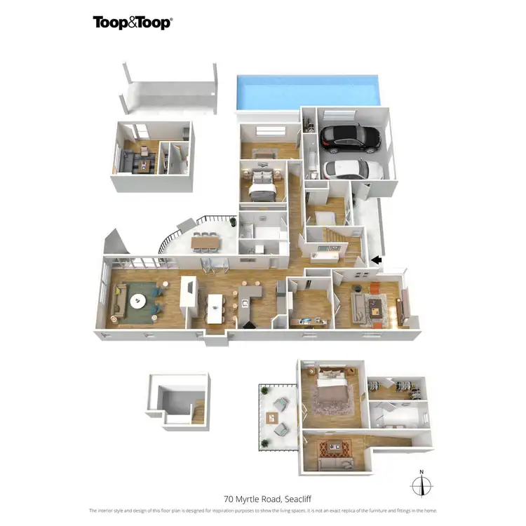 Floorplan of Homely house listing, 70 Myrtle Road, Seacliff SA 5049