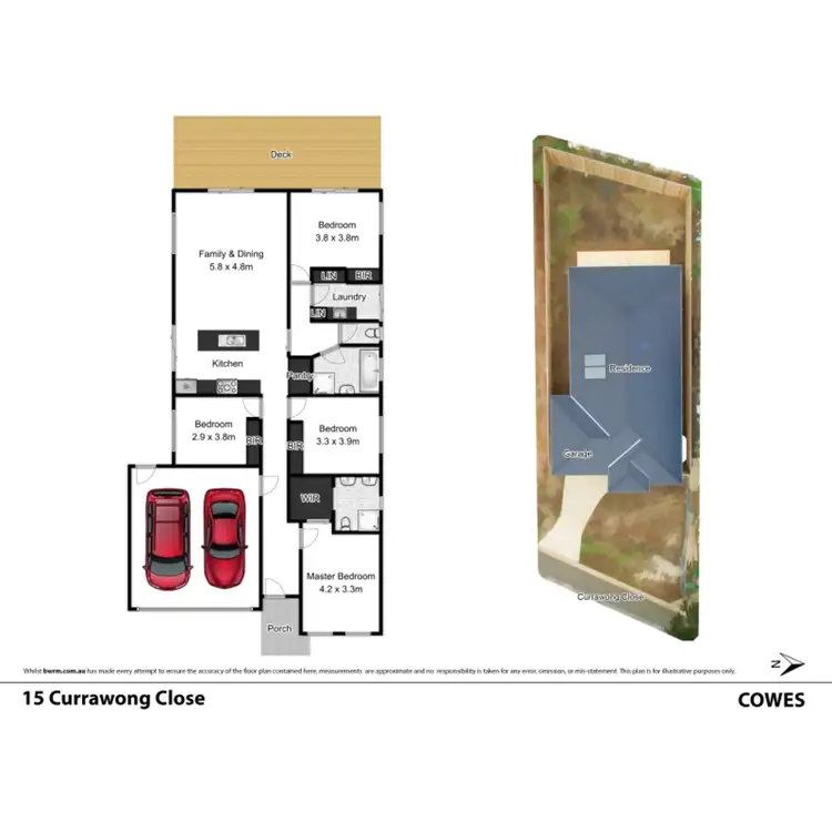 Floorplan of Homely house listing, 15 Currawong Close, Cowes VIC 3922