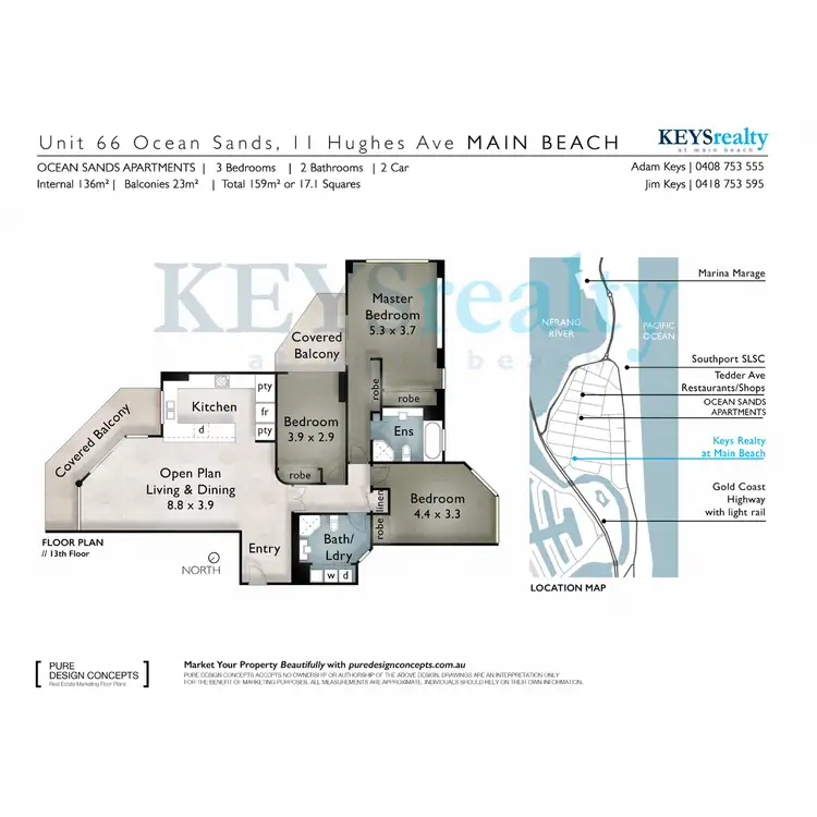 Floorplan of Homely apartment listing, 66 / 11 Hughes Avenue, Main Beach QLD 4217