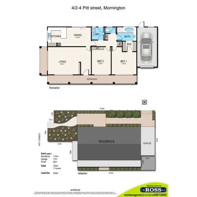 Floorplan of Homely unit listing, 4/2-4 Pitt Street, Mornington VIC 3931
