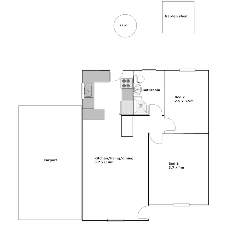 Floorplan of Homely unit listing, 11 McFarlane Avenue, Port Lincoln SA 5606