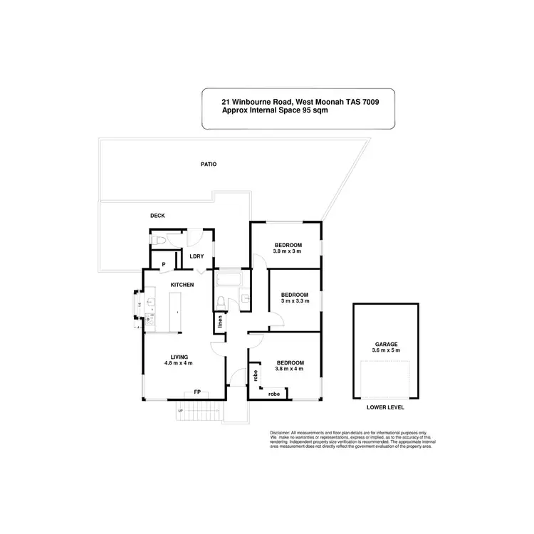 Floorplan of Homely house listing, 21 Winbourne Road, West Moonah TAS 7009