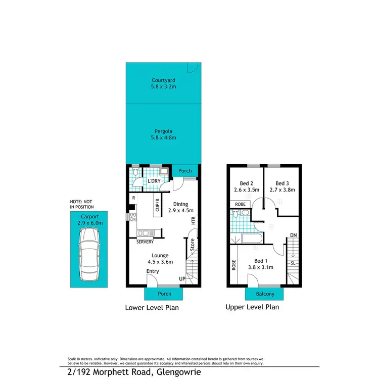 Floorplan of Homely townhouse listing, 2/192 Morphett Road, Glengowrie SA 5044