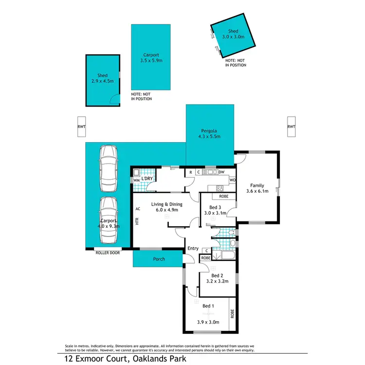 Floorplan of Homely house listing, 12 Exmoor Avenue, Oaklands Park SA 5046