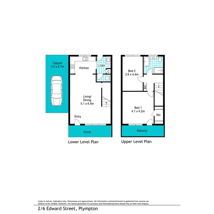 Floorplan of Homely townhouse listing, 2/6 Edward Street, Plympton SA 5038