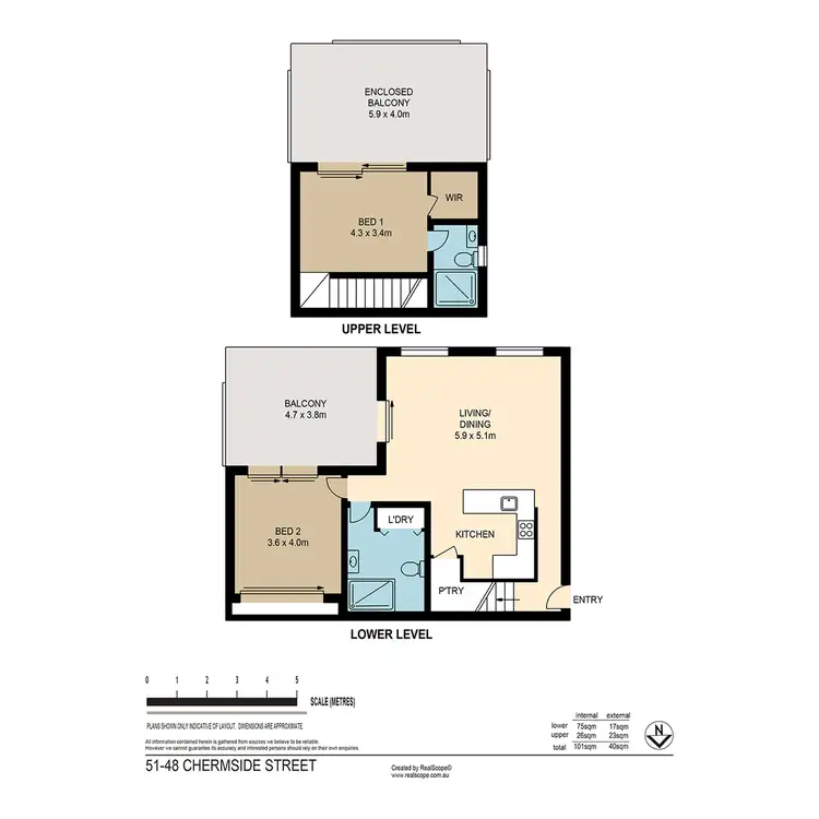 Floorplan of Homely apartment listing, 46 Chermside Street, Teneriffe QLD 4005