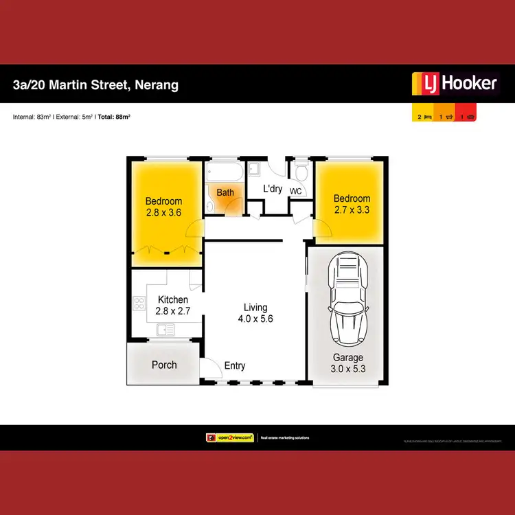 Floorplan of Homely villa listing, 3a/20 Martin Street, Nerang QLD 4211