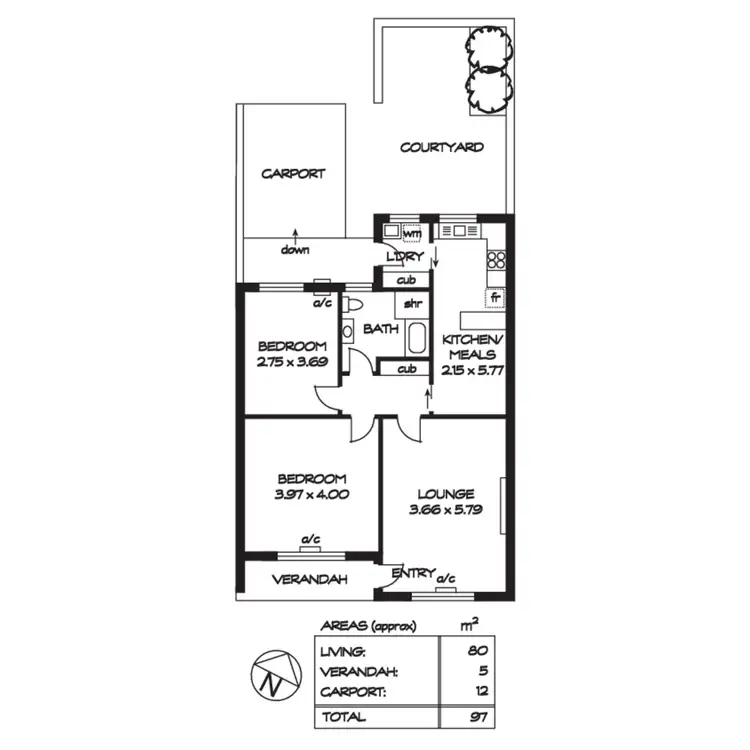 Floorplan of Homely unit listing, 27/17 Walkerville Terrace, Gilberton SA 5081