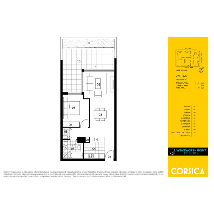Floorplan of Homely apartment listing, 225/45 Amalfi Drive, Wentworth Point NSW 2127