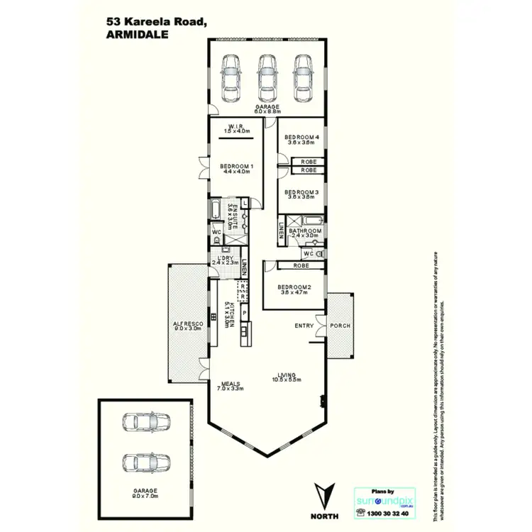 Floorplan of Homely rural property listing, 53 Kareela Road, Invergowrie, Armidale NSW 2350