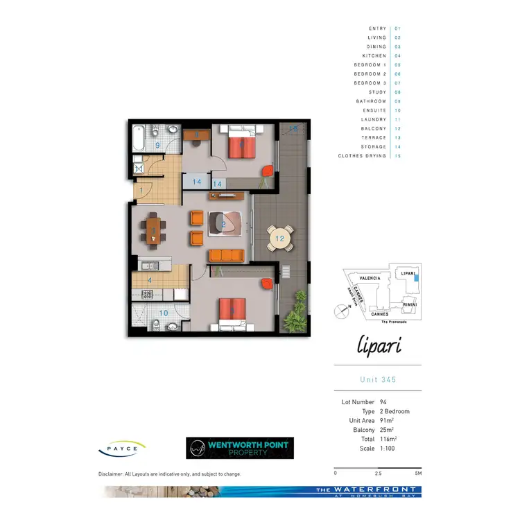 Floorplan of Homely apartment listing, 345/2 The Crescent, Wentworth Point NSW 2127