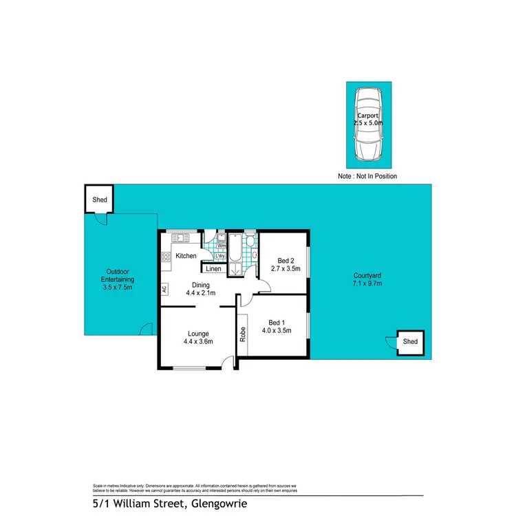 Floorplan of Homely unit listing, 5/1 William Street, Glengowrie SA 5044
