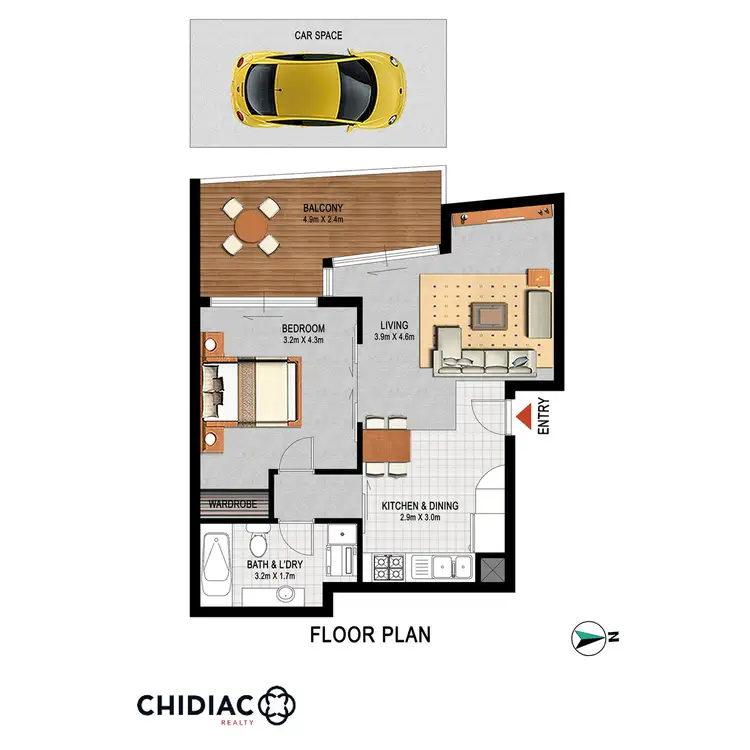 Floorplan of Homely apartment listing, 55/27 Bennelong Parkway, Wentworth Point NSW 2127