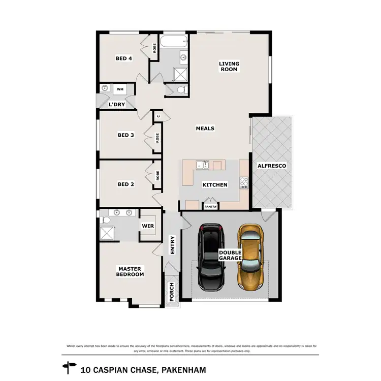 Floorplan of Homely house listing, 10 Caspian Chase, Pakenham VIC 3810