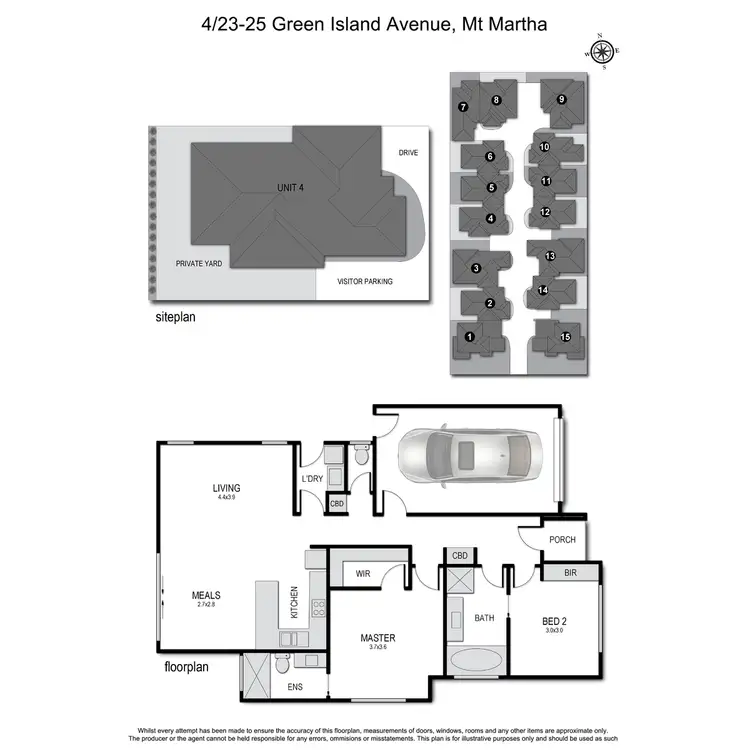 Floorplan of Homely unit listing, 4/23-25 GreenIsland Avenue, Mount Martha VIC 3934
