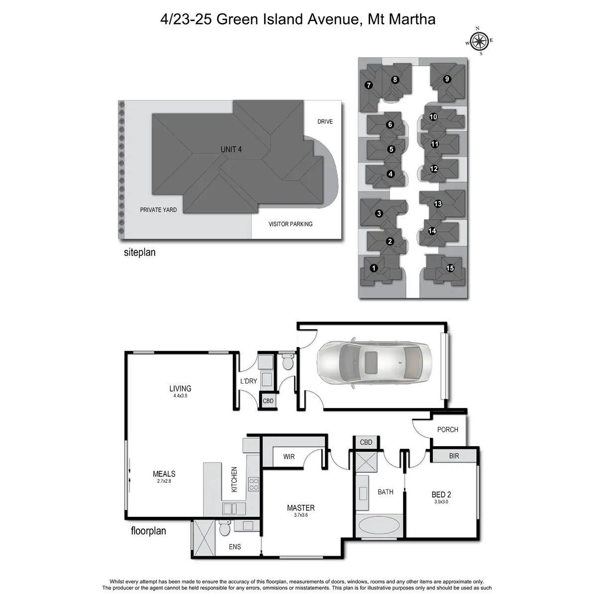 Floorplan of Homely unit listing, 4/23-25 GreenIsland Avenue, Mount Martha VIC 3934