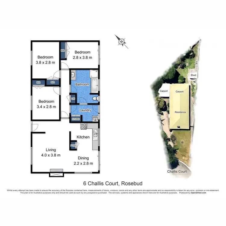 Floorplan of Homely house listing, 6 Challis Court, Rosebud VIC 3939
