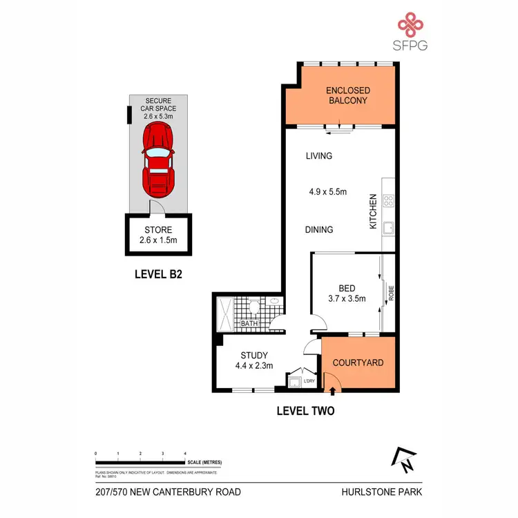 Floorplan of Homely apartment listing, 207/570-576 New Canterbury Road, Hurlstone Park NSW 2193