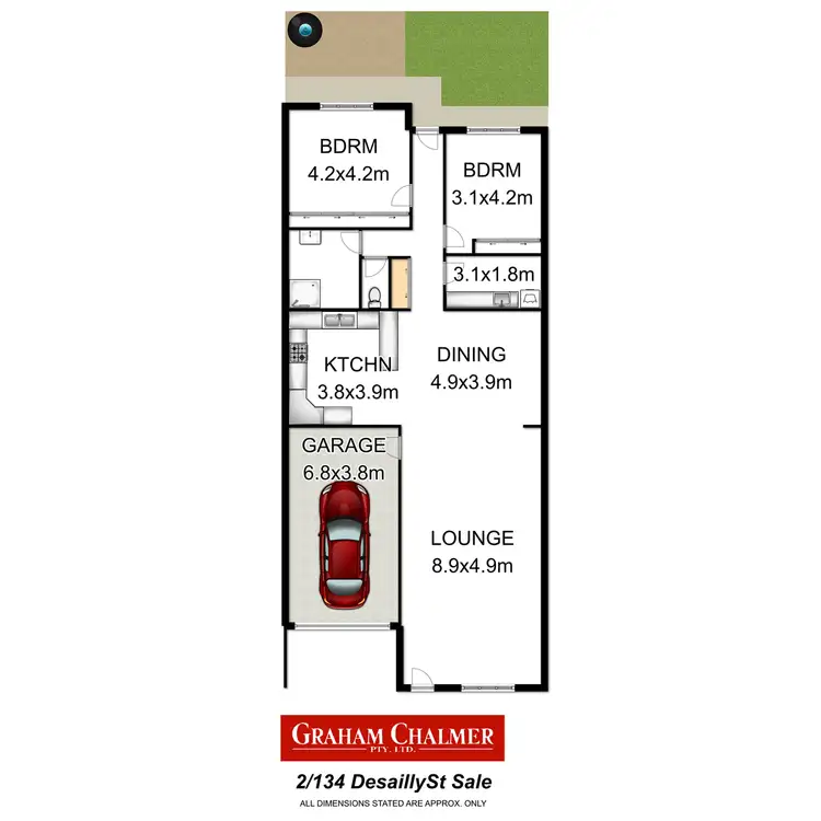 Floorplan of Homely unit listing, 2/134 Desailly Street, Sale VIC 3850