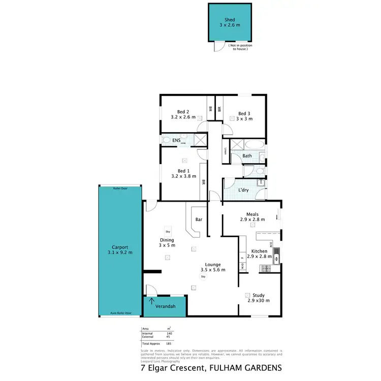Floorplan of Homely house listing, 7 Elgar Crescent, Fulham Gardens SA 5024