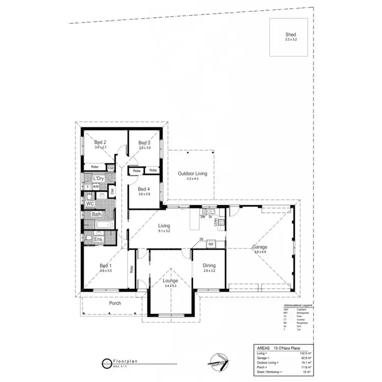 Floorplan of Homely house listing, 15 O'Hara Place, Kooringal NSW 2650