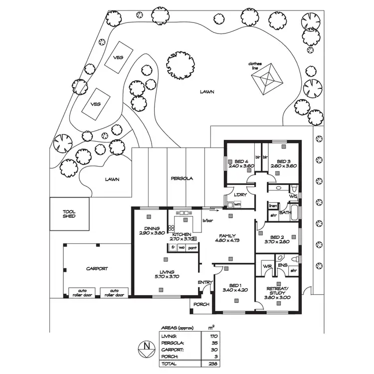 Floorplan of Homely house listing, 2 Parker Court, Greenwith SA 5125