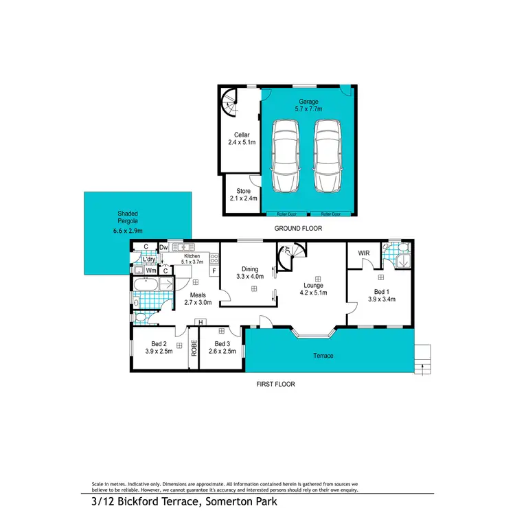 Floorplan of Homely unit listing, 3/12 Bickford Terrace, Somerton Park SA 5044