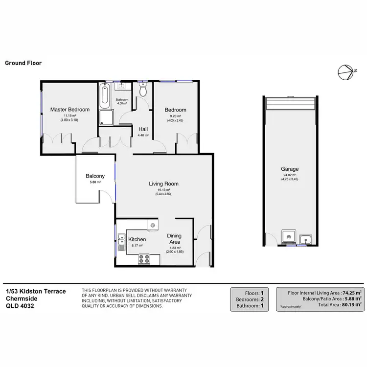 Floorplan of Homely apartment listing, 1/53 Kidston Terrace, Chermside QLD 4032