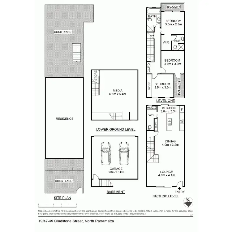 Floorplan of Homely townhouse listing, 47-49 Gladstone Street, North Parramatta NSW 2151