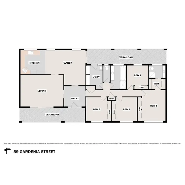 Floorplan of Homely house listing, 59 Gardenia Street, Pakenham VIC 3810