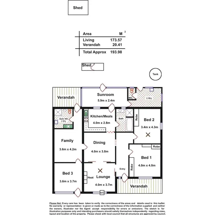 Floorplan of Homely house listing, 175 Grand Junction Road, Ottoway SA 5013