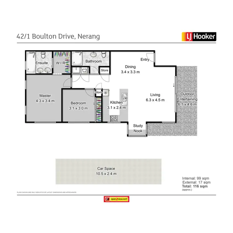 Floorplan of Homely unit listing, 42/1 Boulton Drive, Nerang QLD 4211