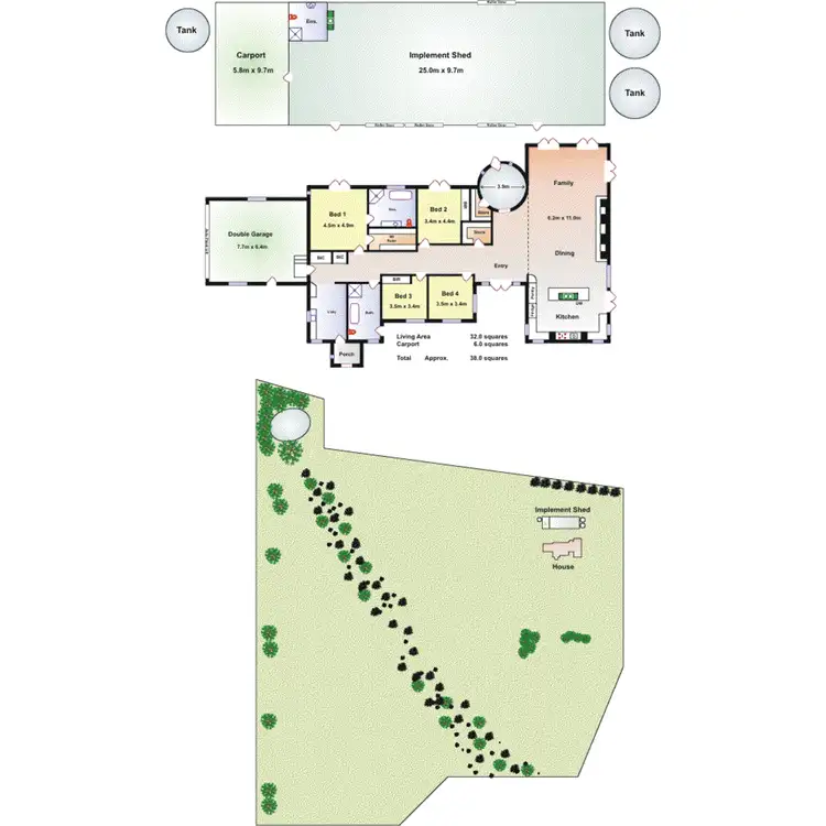 Floorplan of Homely rural property listing, 217 Gwenmarlin Road, Flinders VIC 3929