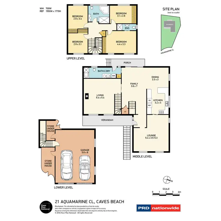 Floorplan of Homely house listing, 21 Aquamarine Close, Caves Beach NSW 2281